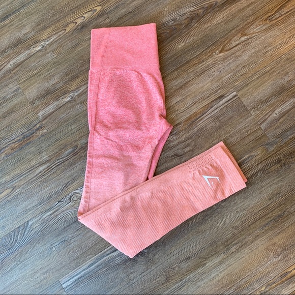 Gymshark Pants - Gymshark Ombré Seamless Leggings - Peach Coral XS
